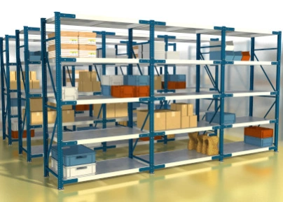 Среднегрузовые стеллажи для тяжелых ящиков